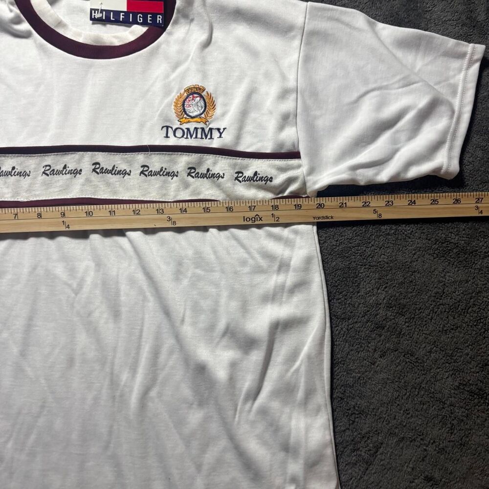 Tommy Hilfiger T-Shirt Men’s Medium White NWT Vintage 80s - Picture 4 of 5